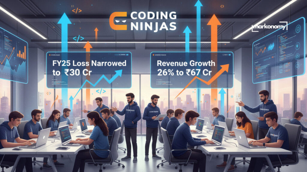 Coding Ninjas Cuts FY25 Loss to ₹30 Cr, Revenue Climbs 26% to ₹67 Cr