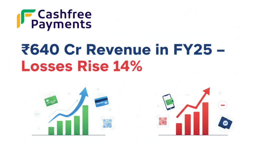 Cashfree Revenue Rises to ₹640 Crore in FY25, Losses Up 14%