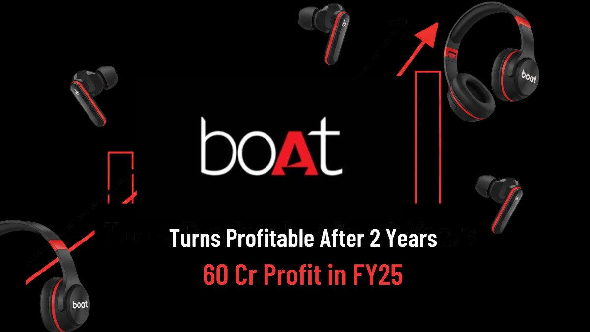 boAt Turns Profitable After 2 Years, Reports ₹60 Crore Profit in FY25