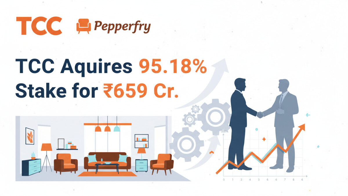 TCC Acquires 95.18% Stake in Pepperfry for ₹659 Crore | Tata Group Expands into Furniture E-commerce