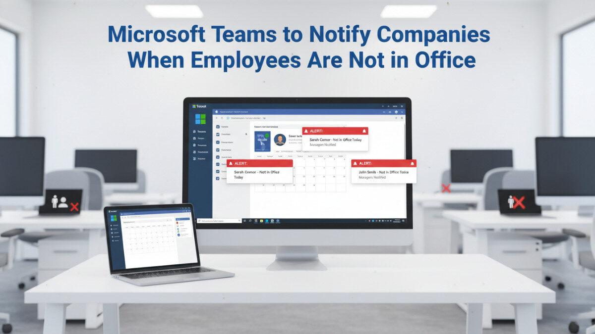 Microsoft Teams to Notify Companies When Employees Aren’t in Office