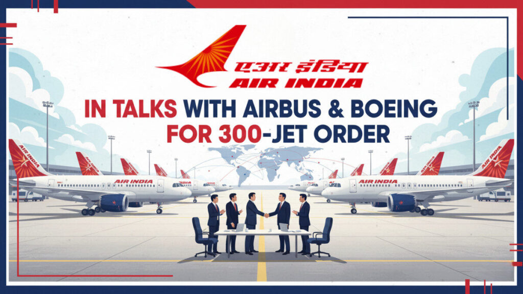 Air India in Talks with Airbus, Boeing to Place 300-Jet Order
