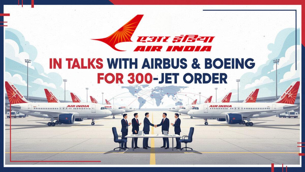 Air India in Talks with Airbus, Boeing to Place 300-Jet Order
