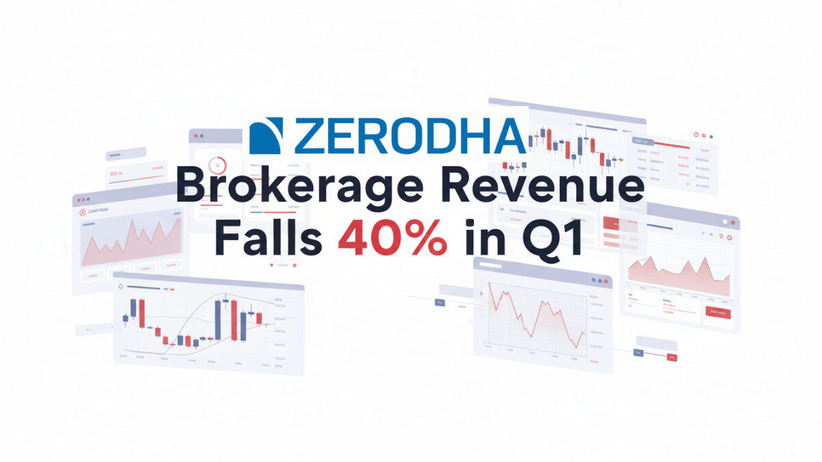 Zerodha Q1 Revenue Drops 40% Amid Trading Slowdown
