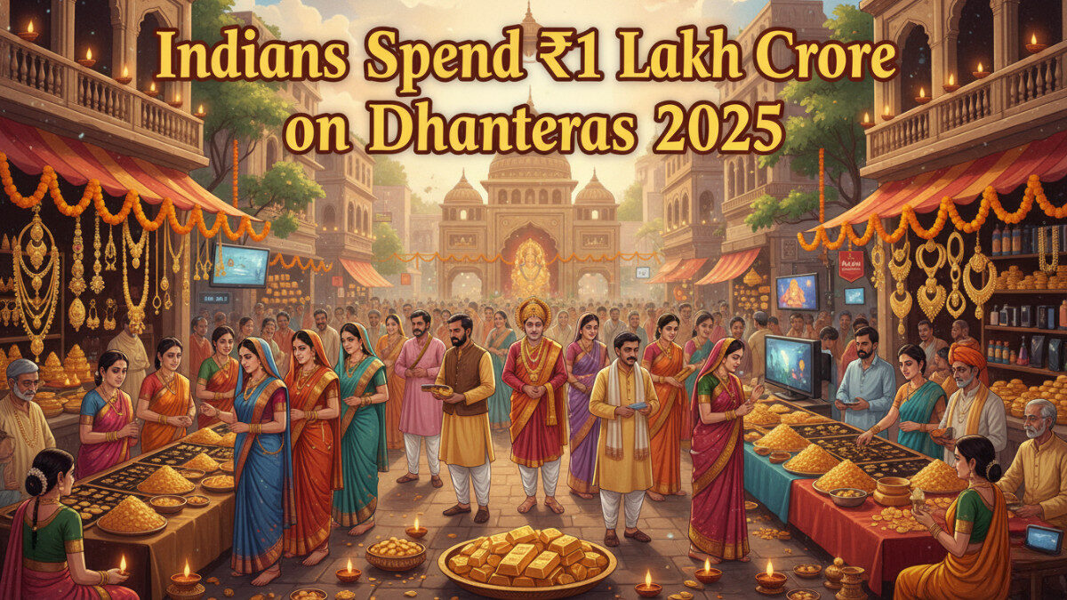 Indians Spend ₹1 Lakh Crore on Dhanteras 2025, Record Festive Sales Across India
