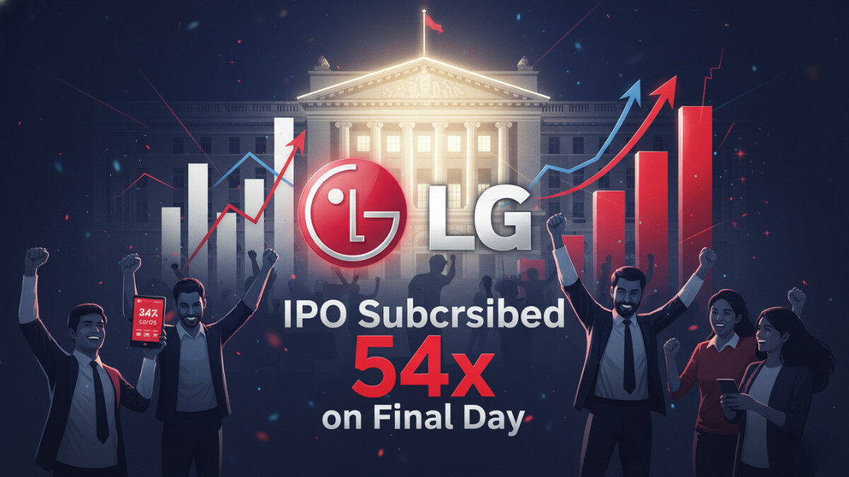LG India IPO Subscribed 54x on Final Day | Record Investor Demand